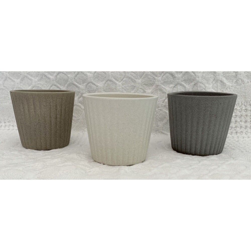 3-Pack Indoor 2.75-inch Ceramic Cactus Succulent Herb Flower Pots